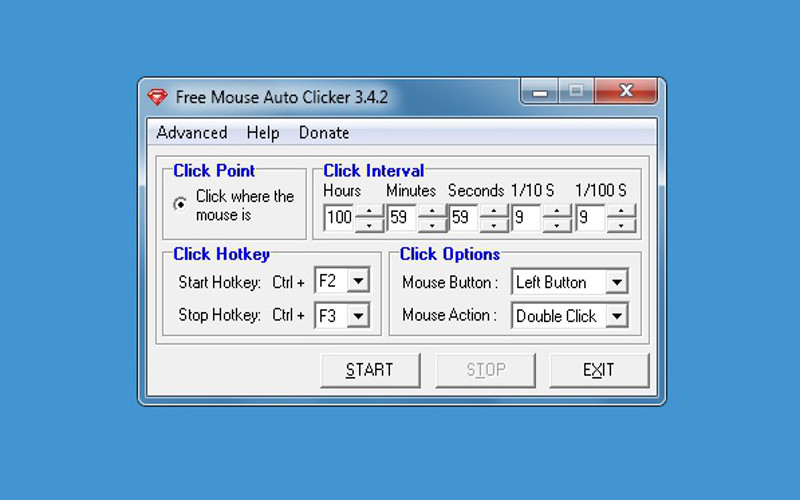 Screenshot af Free Mouse Auto Clicker