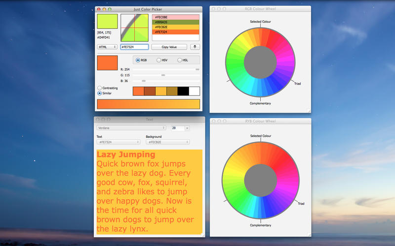 Screenshot af Just Color Picker für Mac