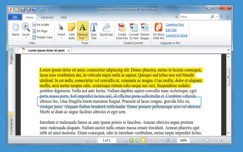Screenshot af Nitro PDF Reader