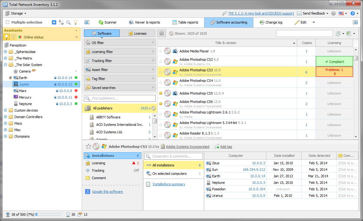 Screenshot af Total Network Inventory
