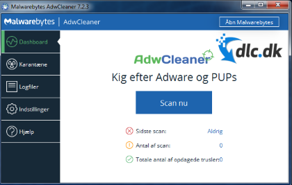 Screenshot af AdwCleaner