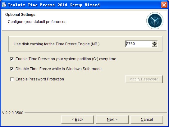Screenshot af ToolWiz Time Freeze