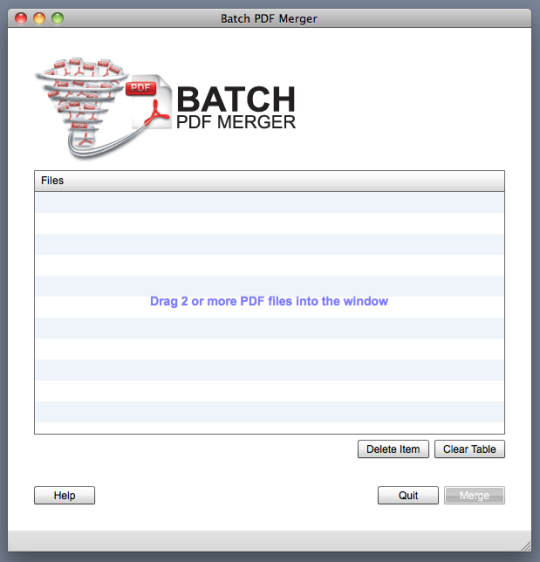 Screenshot af Batch PDF Merger