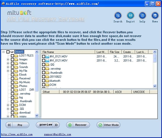 Screenshot af Aidfile Recovery Software (Professional Edition)