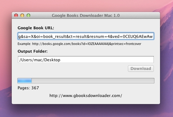 Screenshot af Google Books Downloader für Mac