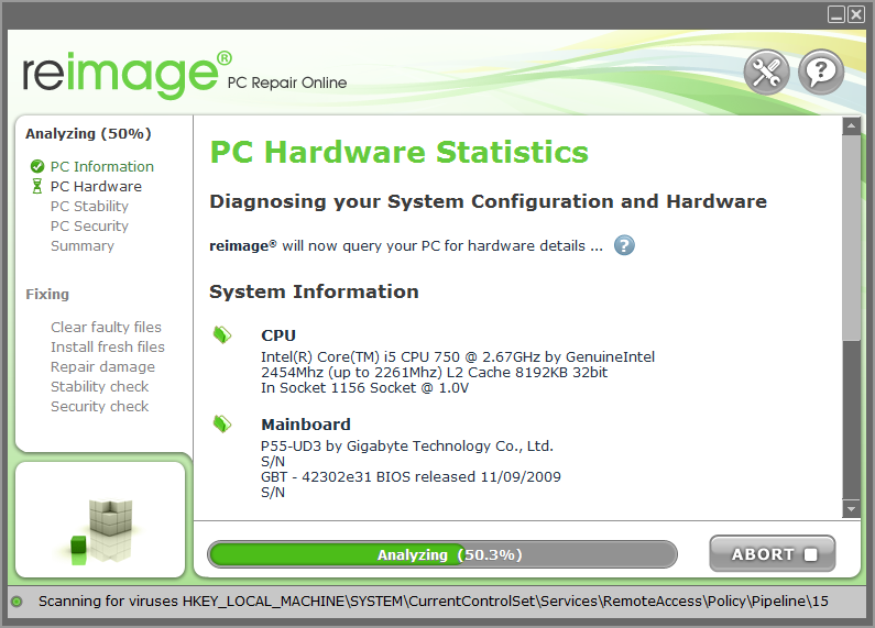 Screenshot af PC Repair Suite