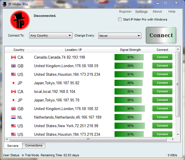 Screenshot af Real IP Hider