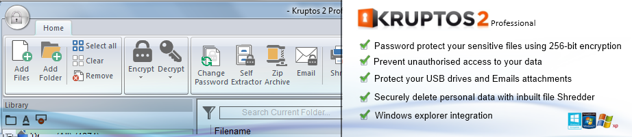 Screenshot af Kruptos 2 Professional