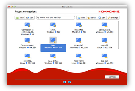 Screenshot af NoMachine für Mac