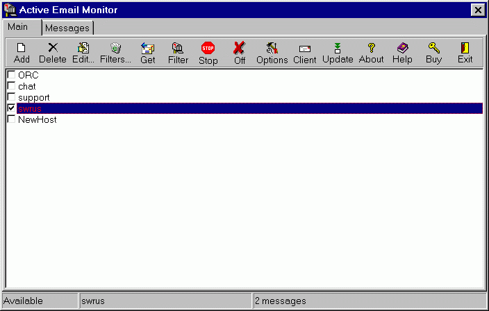 Screenshot af Active Email Monitor