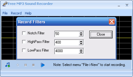 Screenshot af Free MP3 Sound Recorder