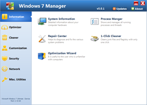 Screenshot af Windows 7 Manager