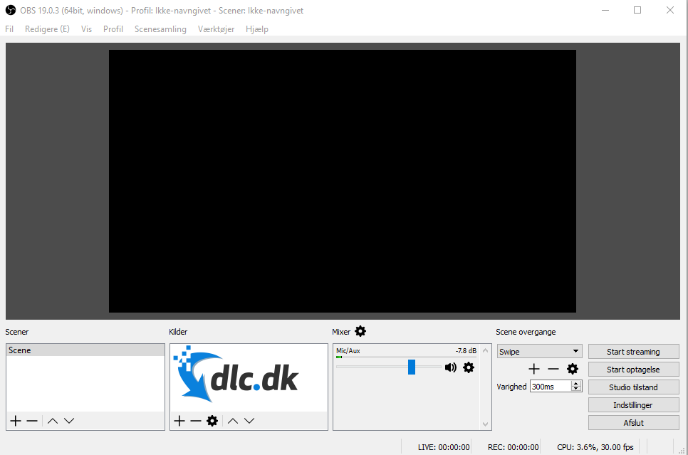 Screenshot af Open Broadcaster Software