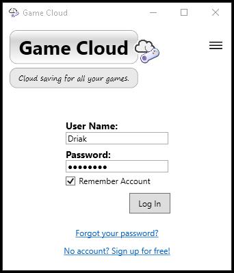 Screenshot af Game Cloud
