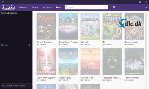 Screenshot af Twitch Desktop App