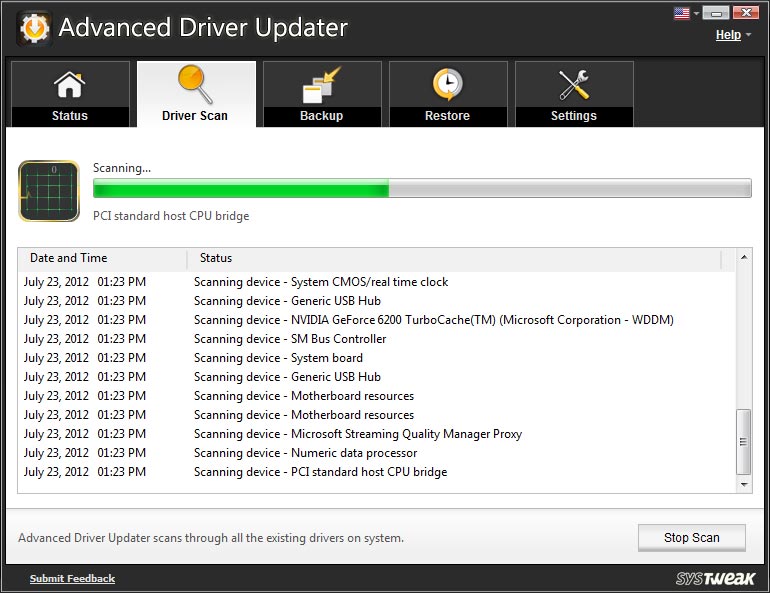 Screenshot af Advanced Driver Updater