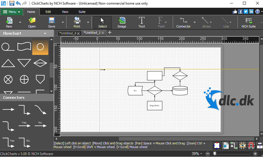 Screenshot af ClickCharts Diagram & Flowchart Software