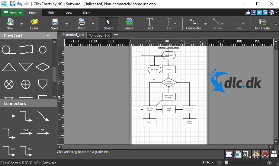 Screenshot af ClickCharts Diagram & Flowchart Software
