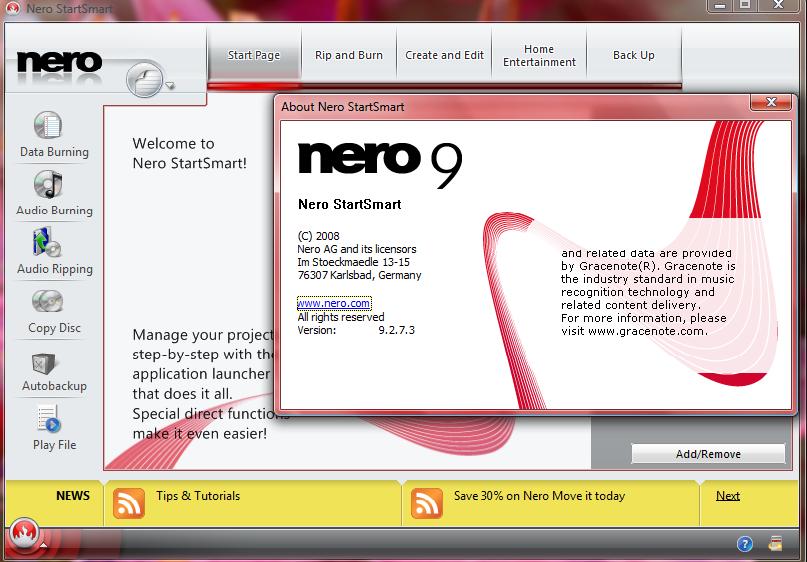 Screenshot af Nero Free