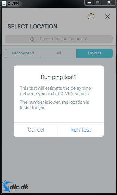 Screenshot af X-VPN