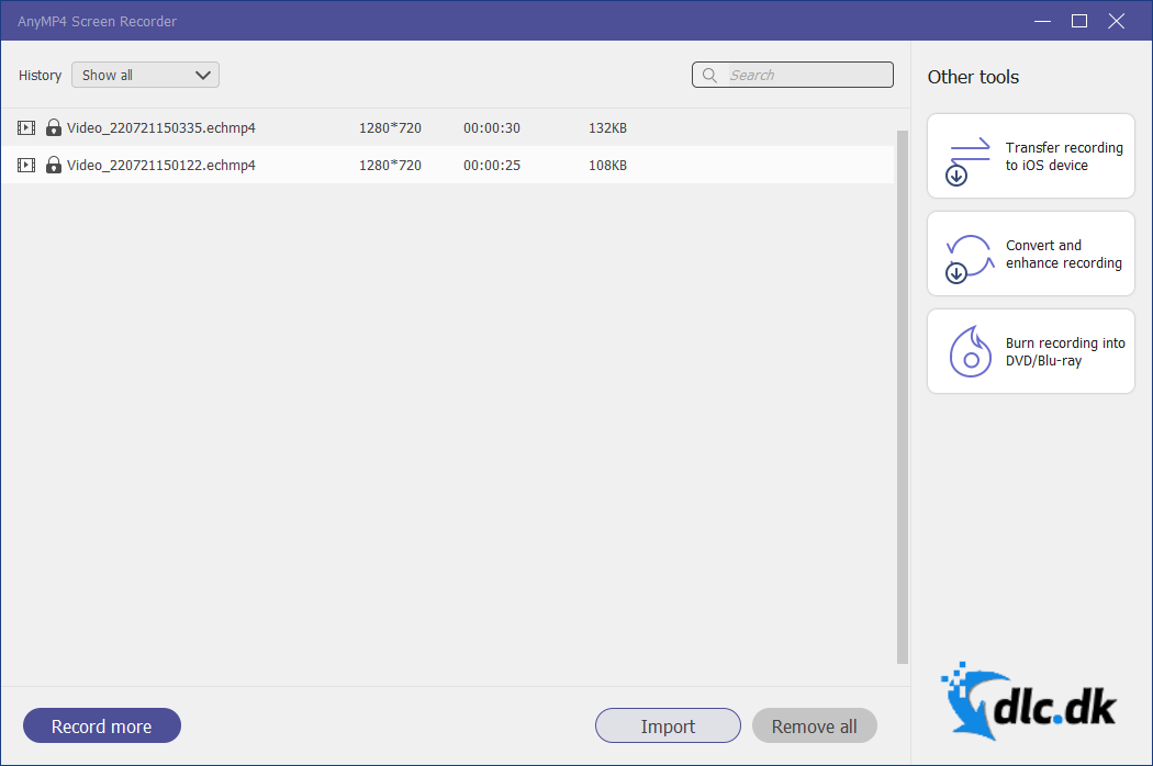Screenshot af AnyMP4 Screen Recorder