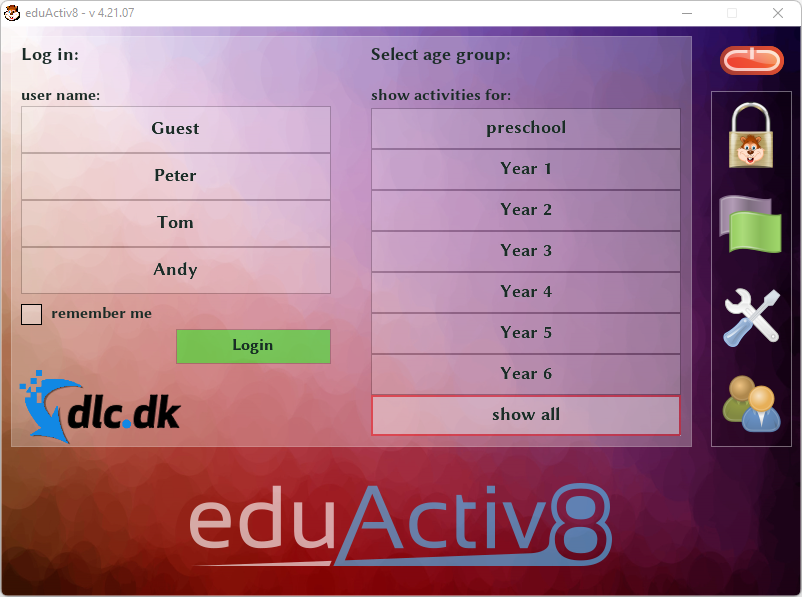 Screenshot af eduActiv8