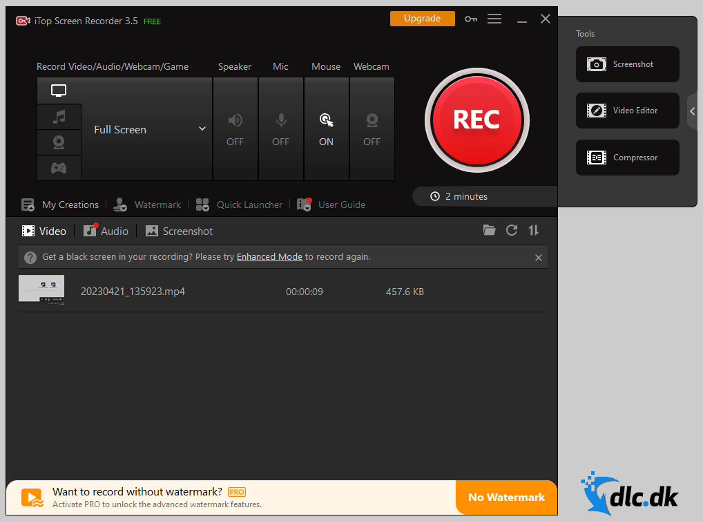 Screenshot af iTop Screen Recorder
