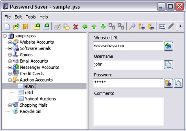 Screenshot af Password Saver