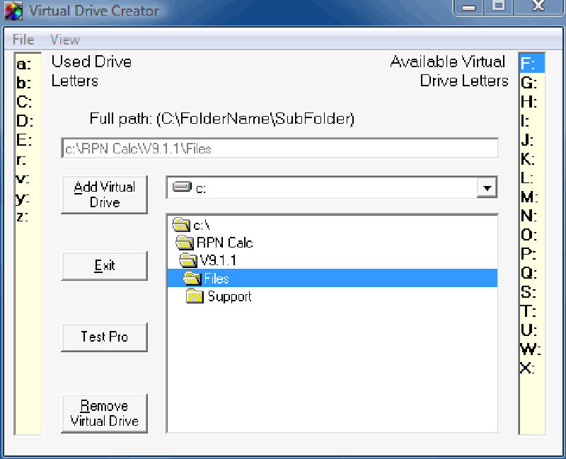 Screenshot af Virtual Drive Creator