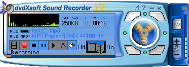 Screenshot af dvdXsoft Sound Recorder XP