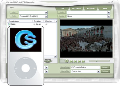 Screenshot af Cucusoft Zune Video Converter + DVD to Zune Suite