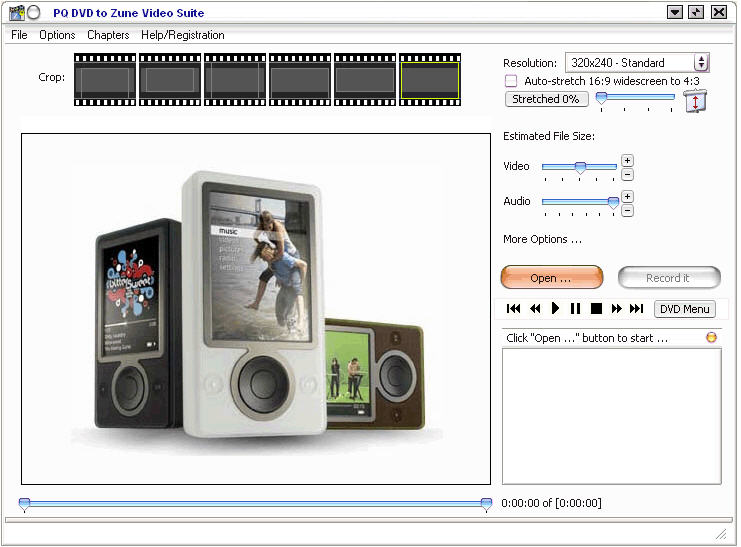 Screenshot af PQ DVD to Zune Video Suite
