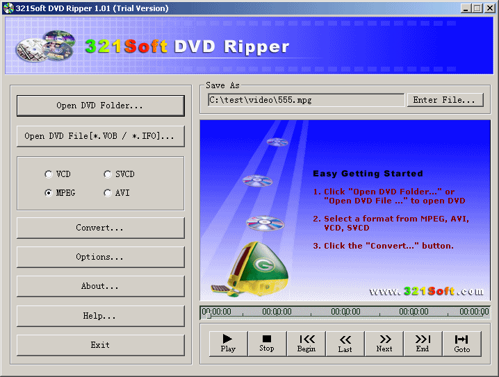 Screenshot af 321Soft DVD Ripper