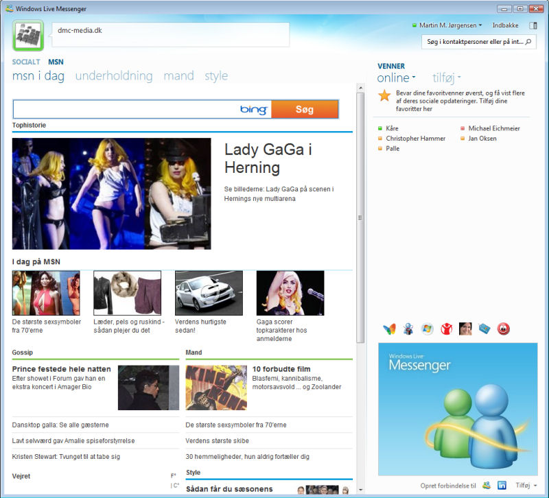 Screenshot af Windows Live Messenger (deustch)