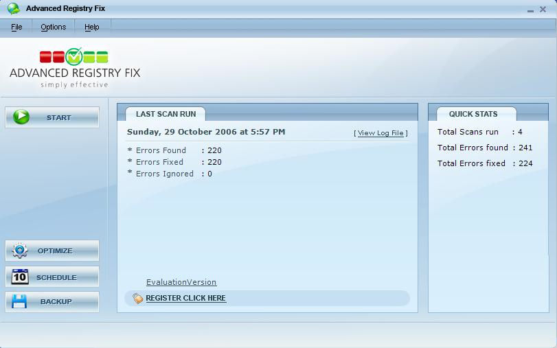 Screenshot af Advanced Registry Fix