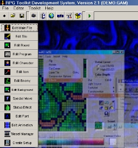 Screenshot af RPG Toolkit Development System