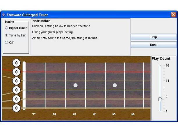 Screenshot af Guitarpad Free Digital Tuner