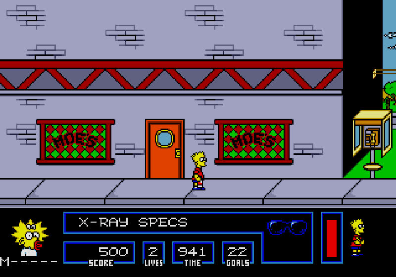 Screenshot af The Simpsons Bart VS Space Mutants