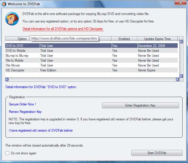Screenshot af DVDFab HD Decrypter