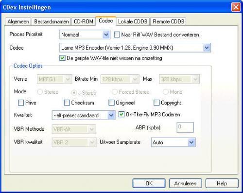 Screenshot af LAME MP3 Encoder