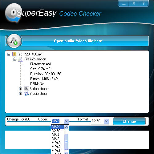 Screenshot af SuperEasy Codec Checker