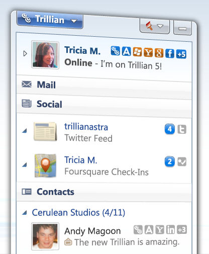 Screenshot af Trillian