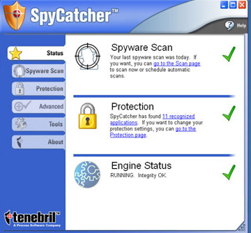 Screenshot af SpyCatcher