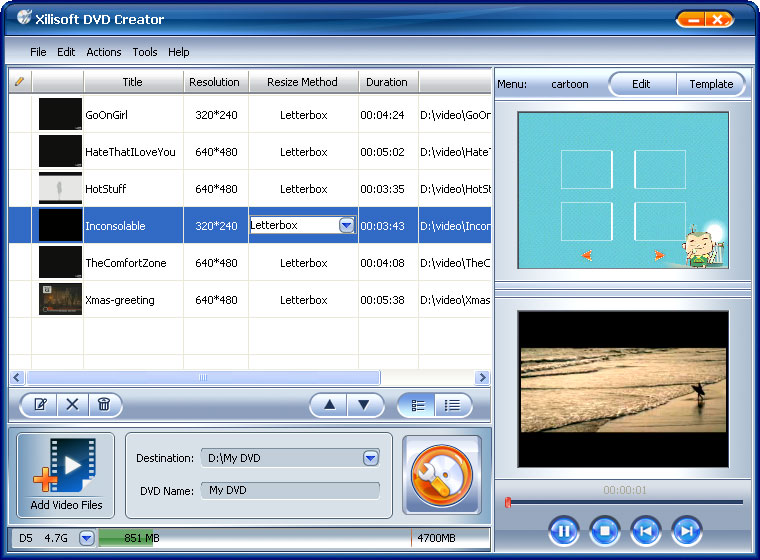 Screenshot af Xilisoft DVD Maker Suite