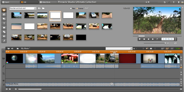 Screenshot af Pinnacle Studio HD Ultimate Collection