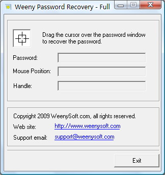 Screenshot af Weeny Password Recovery