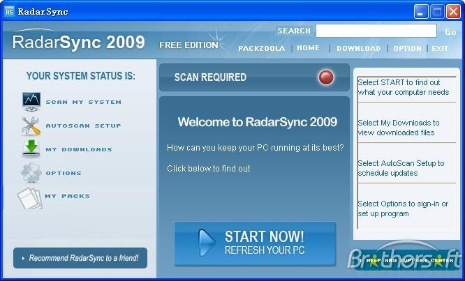 Screenshot af RadarSync PC Updater
