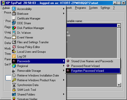 Screenshot af XP SysPad