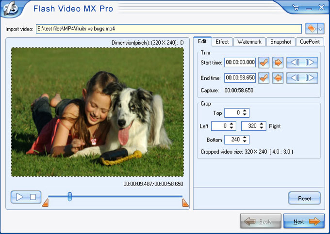 Screenshot af Flash Video MX Pro