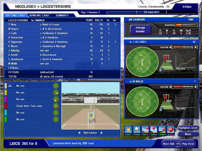 Screenshot af International Cricket Captain 2009 